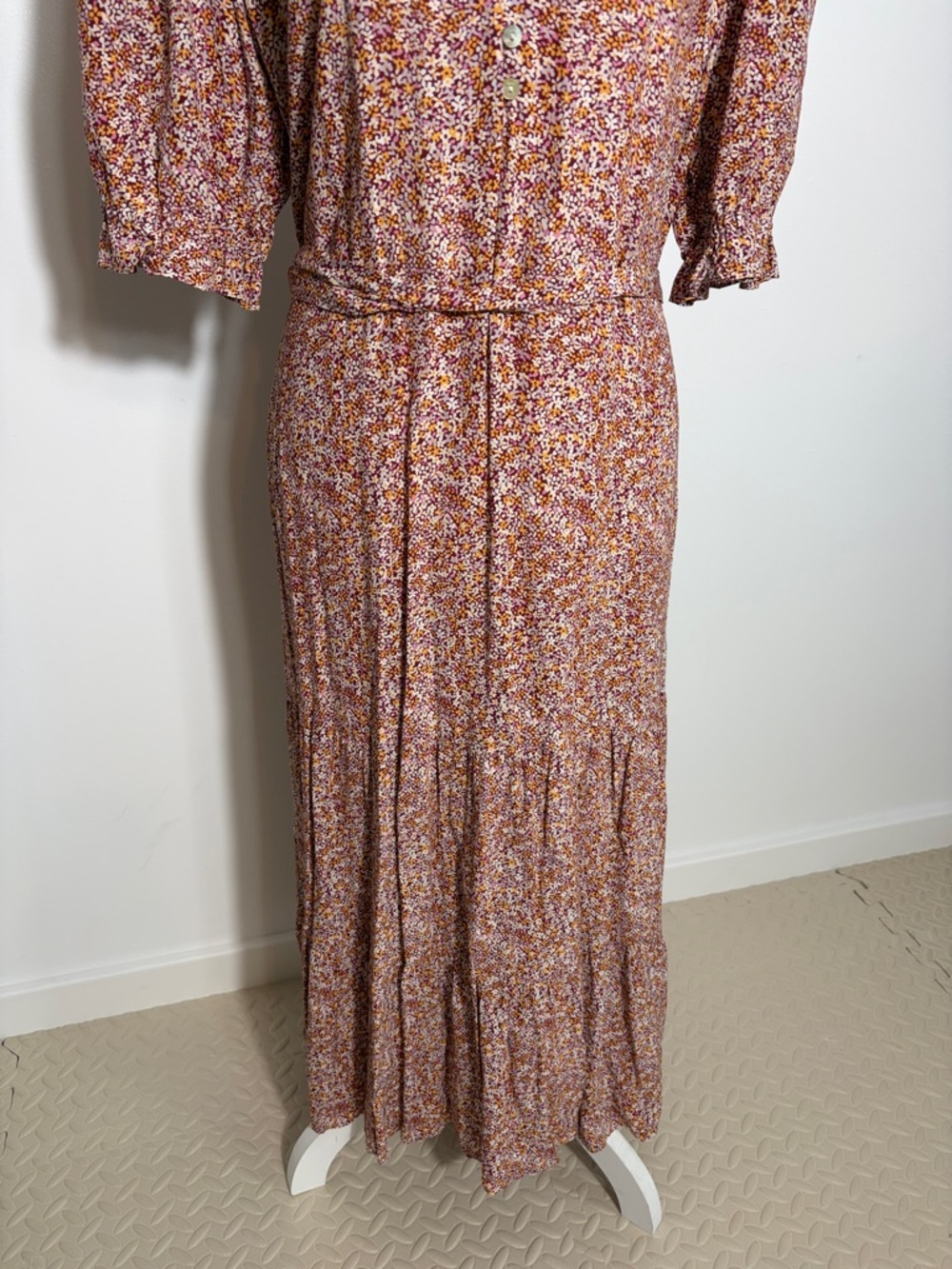 Rails Floral Pink Button-Front Maxi Dress Large - Picture 4 of 8
